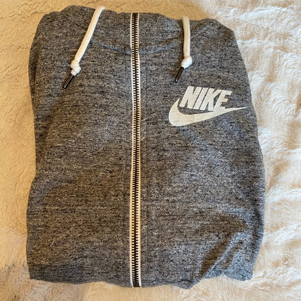 Nike heather gray collared zip-up